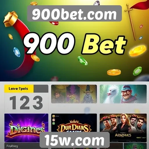 Diversidade de jogos disponíveis no 900bet